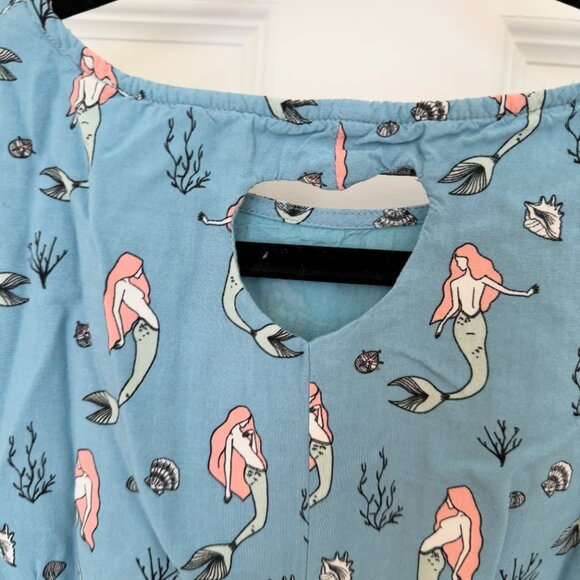 Women Sugarhill Vintage Mermaid Crew Neck Dress in Blue Size US 8 - Picture 4 of 11